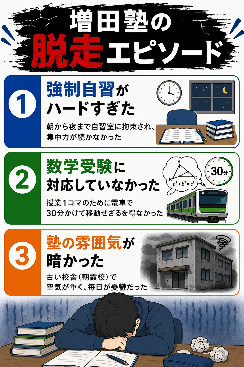 増田塾の脱走エピソード